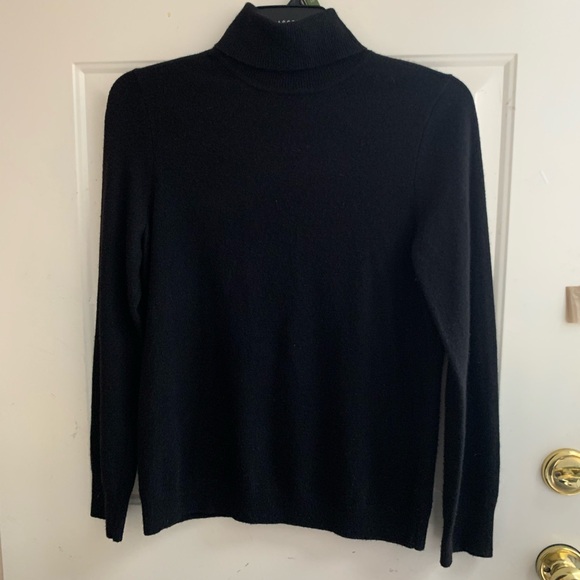Talbots 100 Cashmere Classic Black Turtleneck Sweater - Picture 5 of 13
